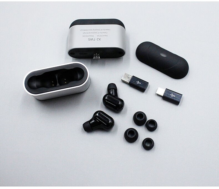 2019 V5.0 Mini Wireless Earbuds with Separate Charger Box TWS X2 Bluetooth In-ear Earphone