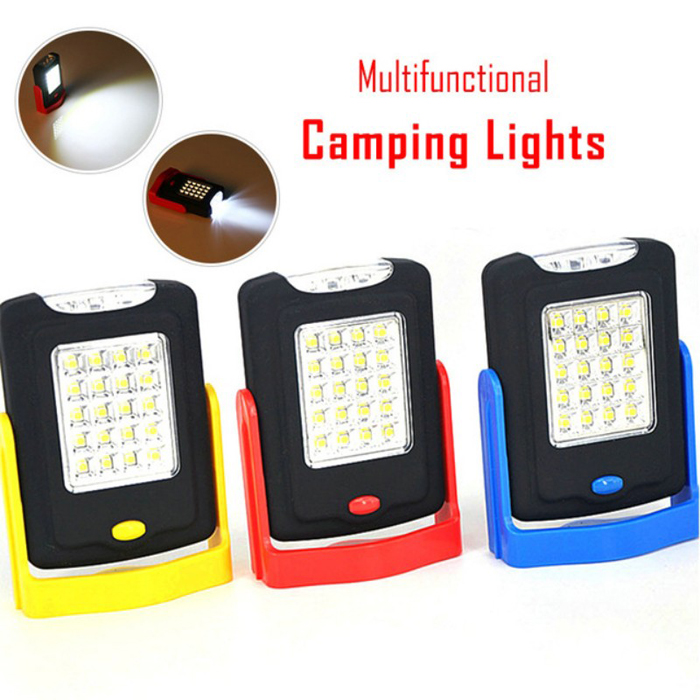 Goldmore 20 SMD + 3 LED Portable LED work light flashlight twith base hook and strong magnet