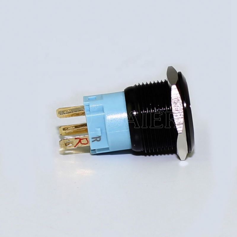 19mm Waterproof SPST Anti Vandal RGB Push Button