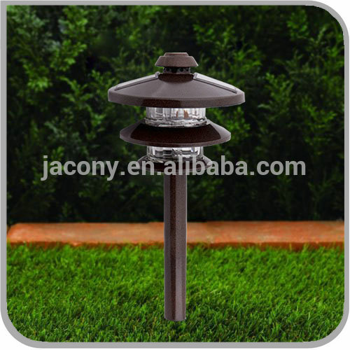 3-Tier Solar pagoda Path Light stainless steel (JL-8630)