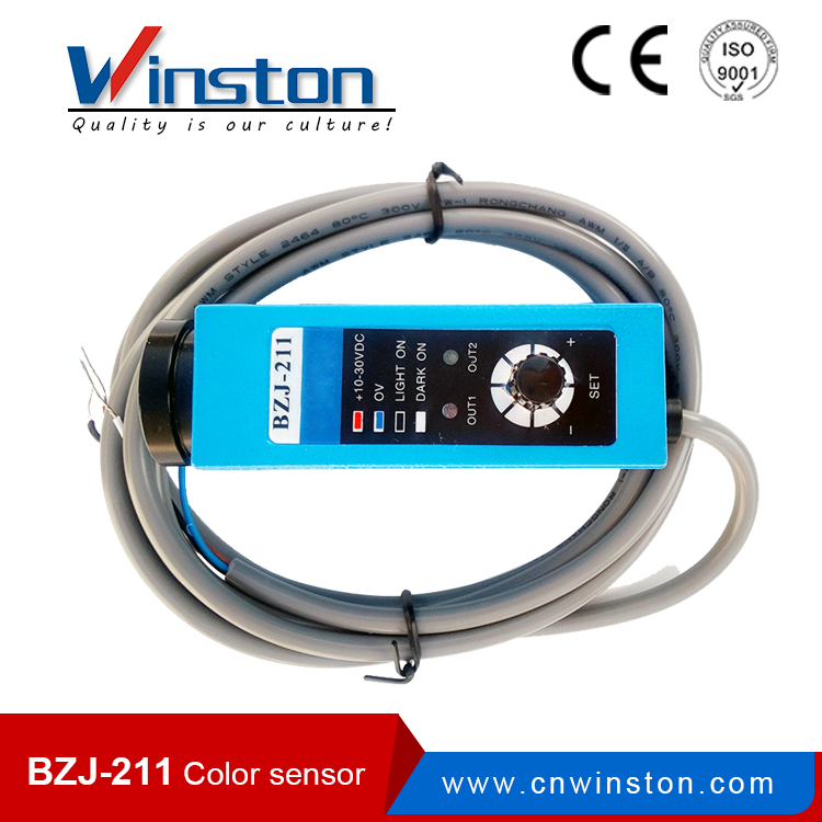 Manufacturer BZJ-211 NPN 9mm DC 10V - 30V RGB Color Mark Sensor