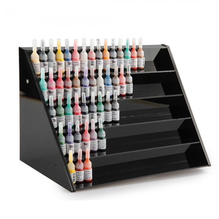 Acrylic Tattoo Ink Display Stand 5 Tier Rack Organizer Table Counter Black