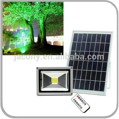 Waterproof 20W High Lumen solar floodlight for garden led spot light remote controller time setting (JL-4521)