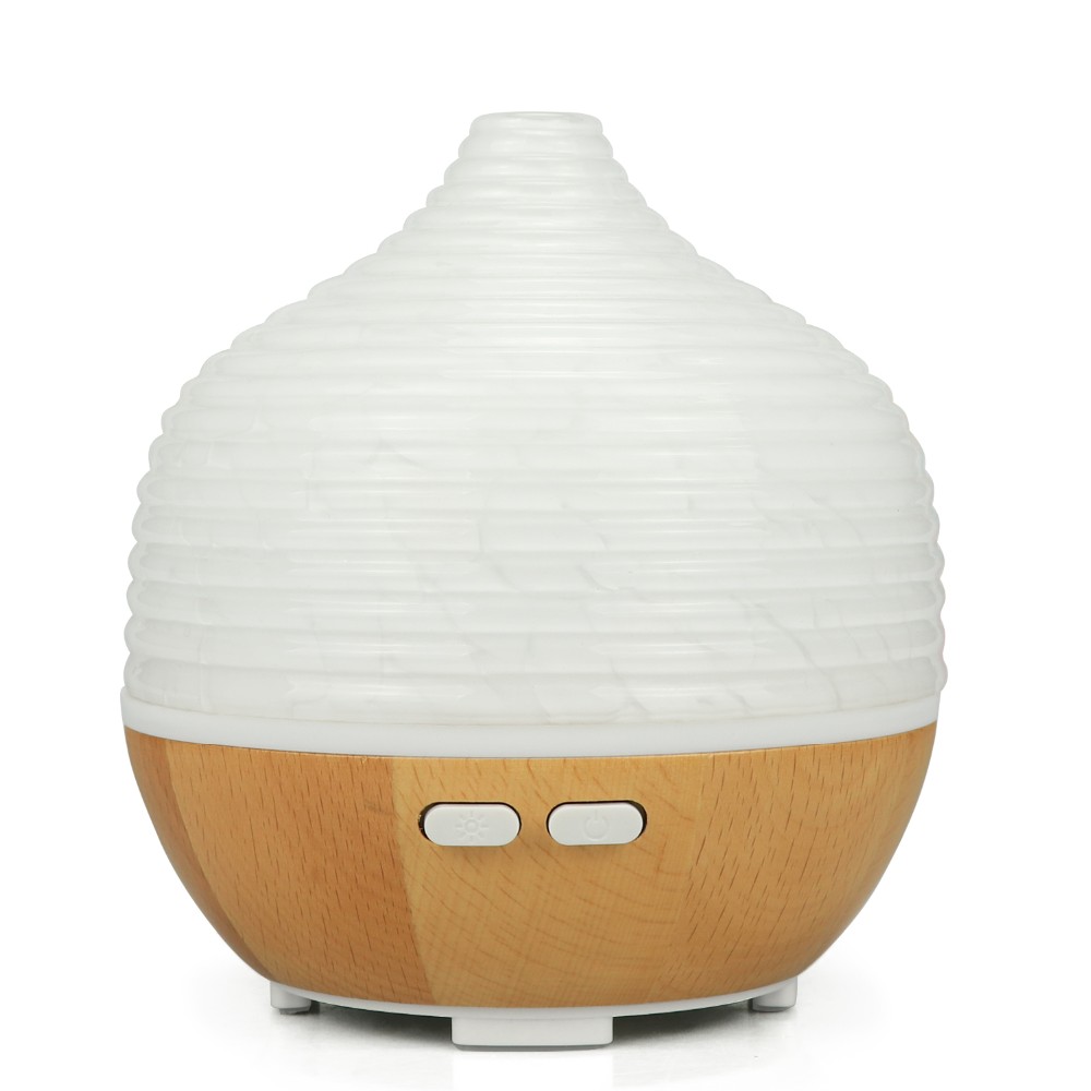 Real Wood Marble Handmade Glass Essential Oil Aromatherapy Diffuser, 200ml Cool Mist Water Humidifier with Factory Low Price