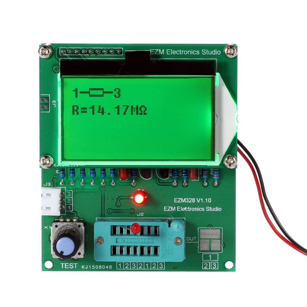 EZM328 Multi-functional LCD Transistor Tester Diode ESR MOS PNP NPN L/C/R Frequency Meter Square Wave Generator Diagnostic-tool