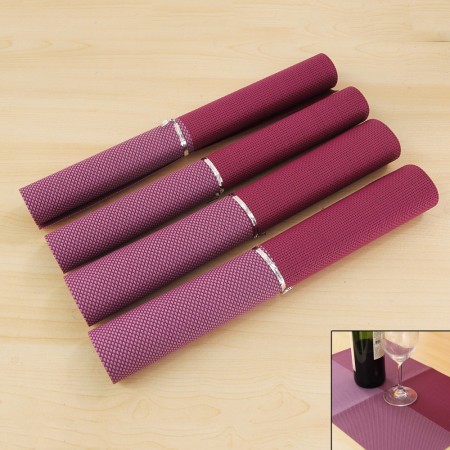 4 PCS/Set 30*45cm Square Placemat Dining Table PVC Mats Pad Tableware Utensil