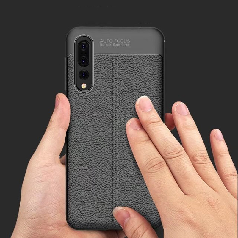Litchi pattern Soft Tpu case For Huawei P20 Plus Cover