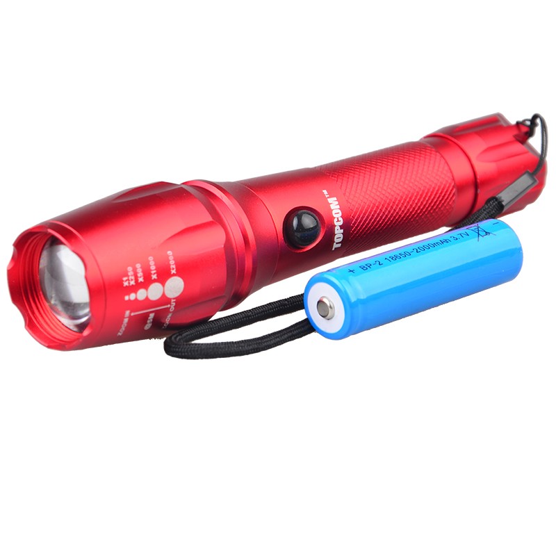 Long Distance Anti-shock Zoomable Portable Camping Light Xml T6 Led Manual Rechargeable Flashlight