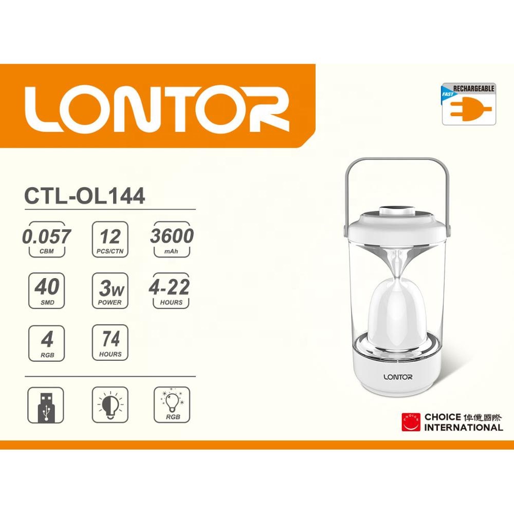 LONTOR  Rechargeable Camping Lantern OL144