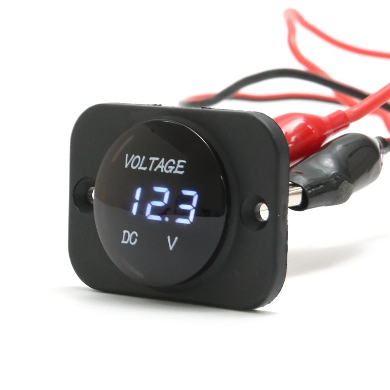 DC 12-24V Waterproof Car Boat Motorcycle LED Voltmeter Digital Display Volt Voltage Meter Gauge Durable Quality