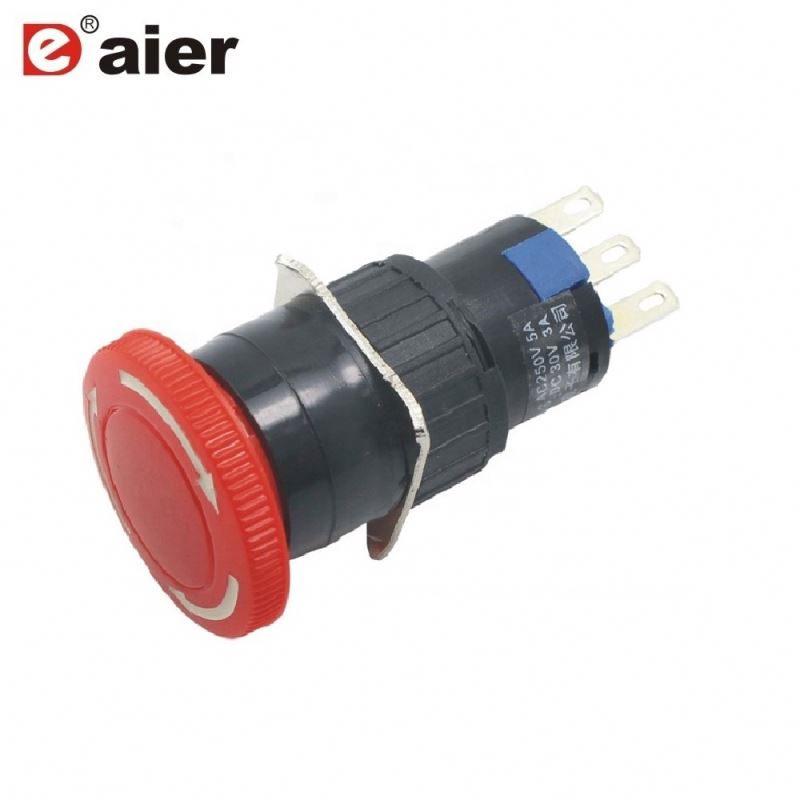 16mm DPDT Start Stop Emergency Stop Push Button Switch