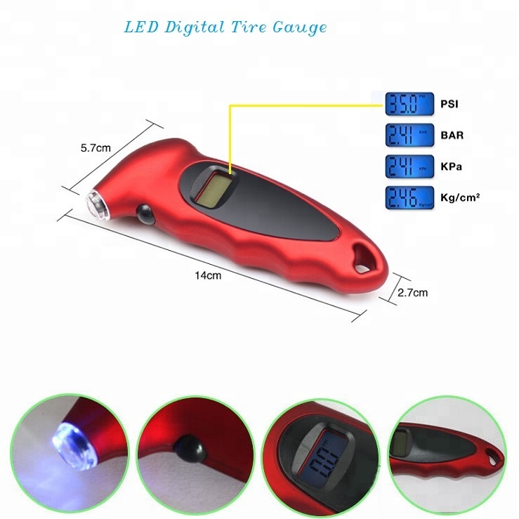 Custom Logo New Style Digital LCD 150 psi Professional Air Led Tire Pressure Gauge