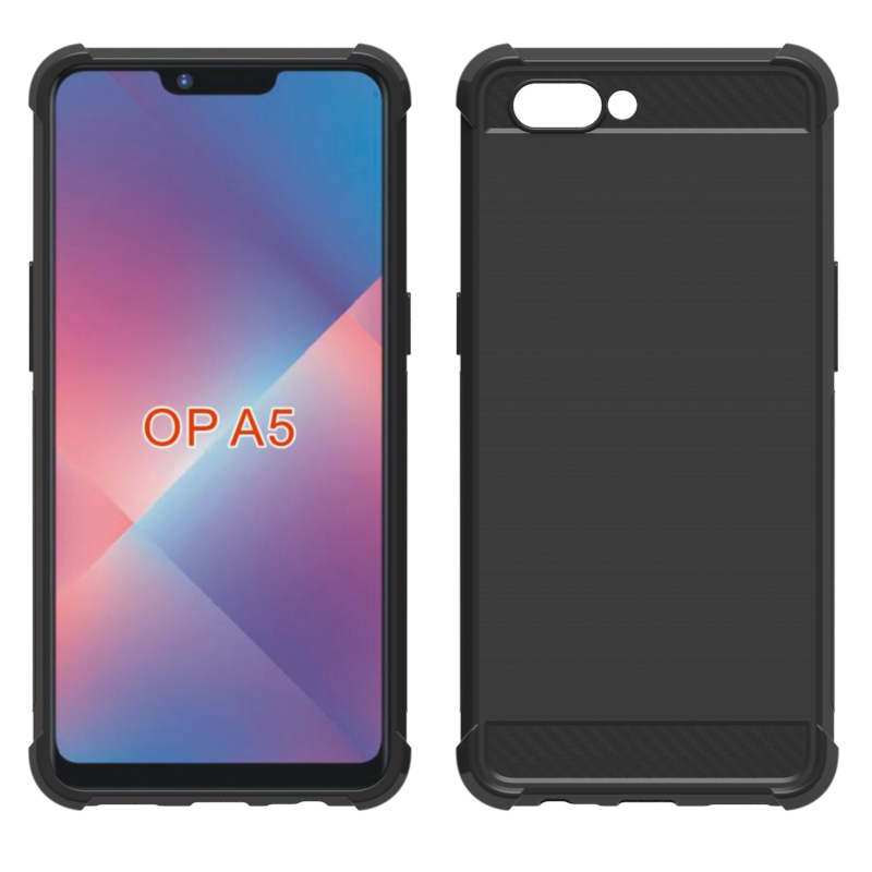 Carbon Fiber Soft Tpu case For OPPO A5
