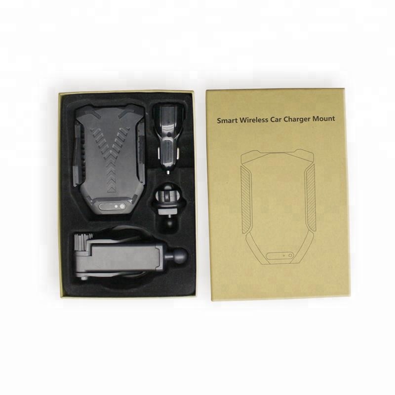 Infrared Sensor Mobile Car Mount Wireless Charger 10W quick charging Qi charging