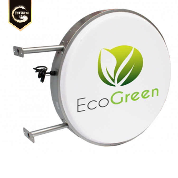 GS 2019 Newest design  aluminum frame acrylic panel double side led advertising round light box