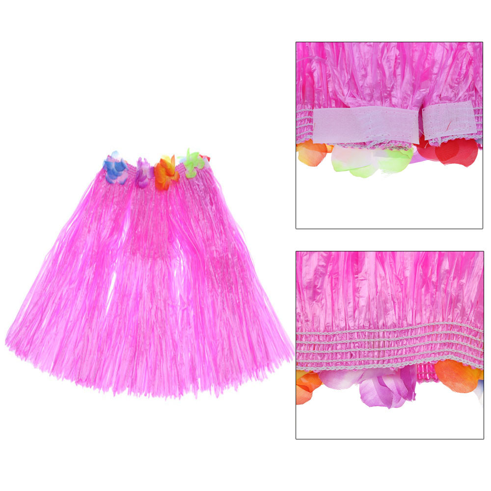 8 Color 5PCS/set Plastic Fibers Women Grass Skirts Hula Skirt Hawaiian costumes 60CM Ladies Dress Up Festive & Party Supplies