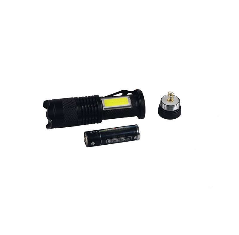 Super bright flashlight mini COB flashlight strong zoom led flashlight with side light