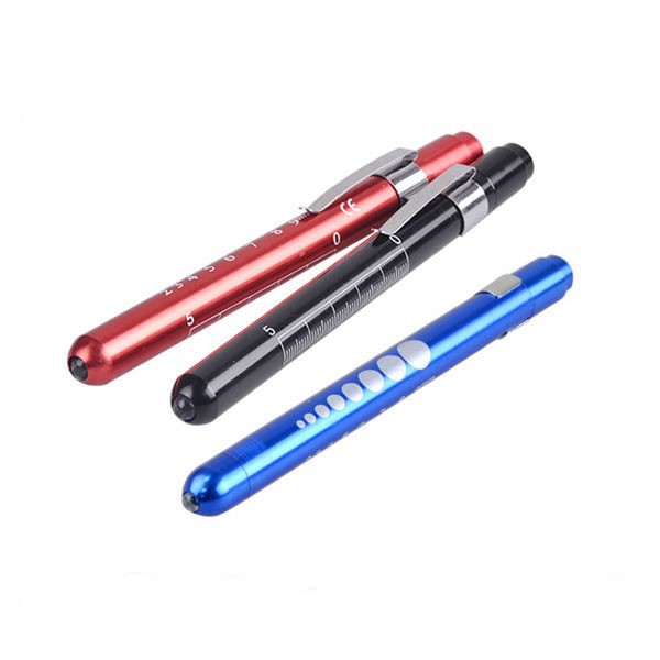 Portable Mini LED Pocket Engraved Pupil Pen Light Yellow Light Medical Pen Torch