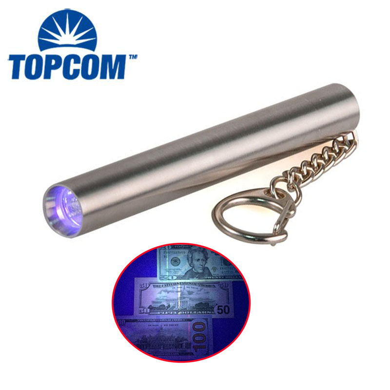 365nm UV LED Keychain Torch Light Black Light Money Detector Portable Tools