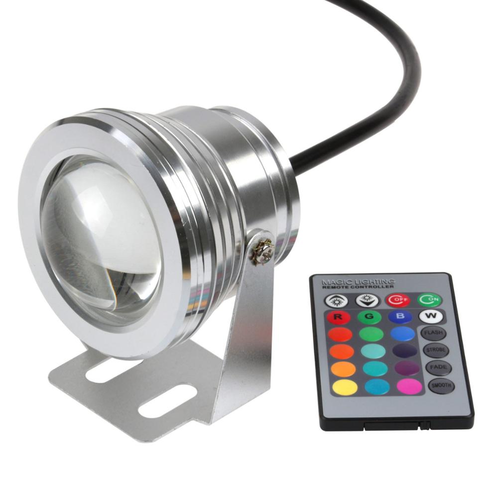 10W 12V RGB White/Warm White LED Underwater Spot Light IP68 Waterproof Pond Aquarium night Lamps