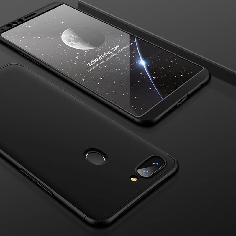 2018 hot sell 360 cover Removable 3in1 Hard PC Shield Back Cover Case for OPPO R11S phone cases