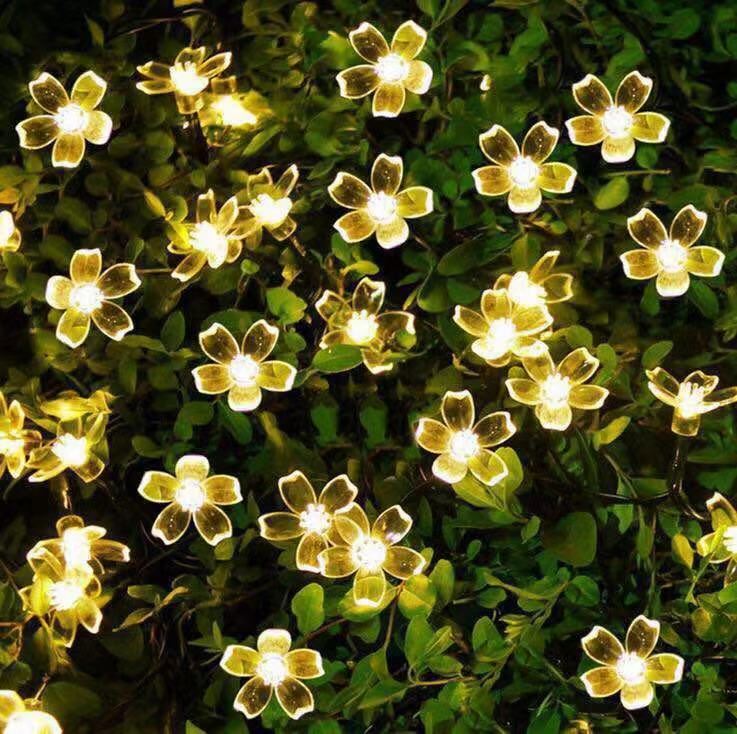 Water Droplets Style Warm White Light Solar Fairy String Light