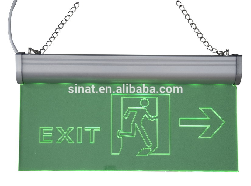 IP65 LED fire safety exit signs emergency warning light