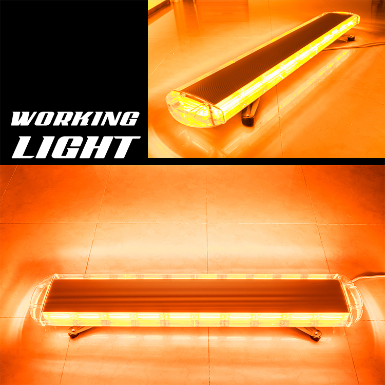 47inch 220w High intensity emergency security top roof police strobe amber warning lightbar