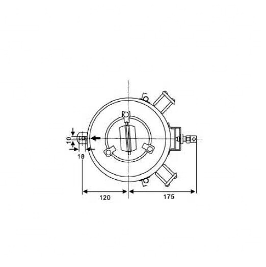 24V stainless steel double deck boat navigation signal lighting light lamp projector  CXH3-10B