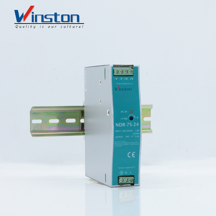 Winston NDR75-24 High Quality 6.3A 75W 24Vdc Din Rail Switching Mode Power Supply