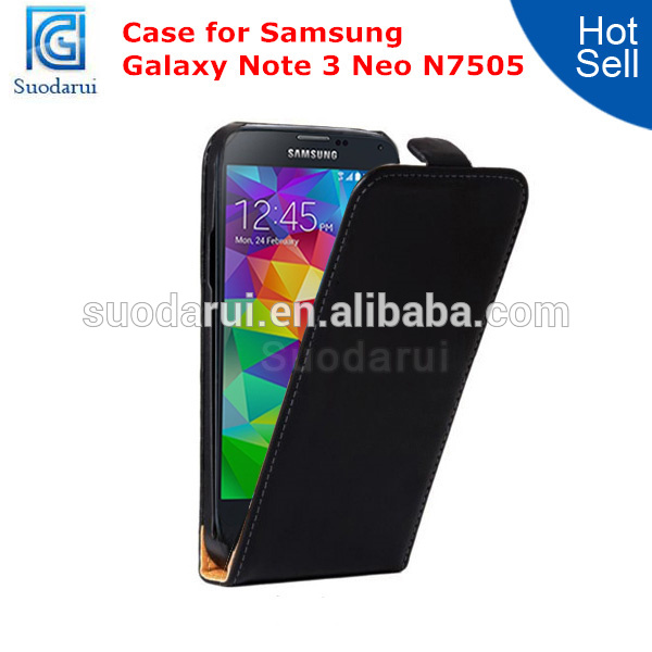 High Quality Leather Case Flip Cover for Samsung Galaxy Note 3 Neo N7505