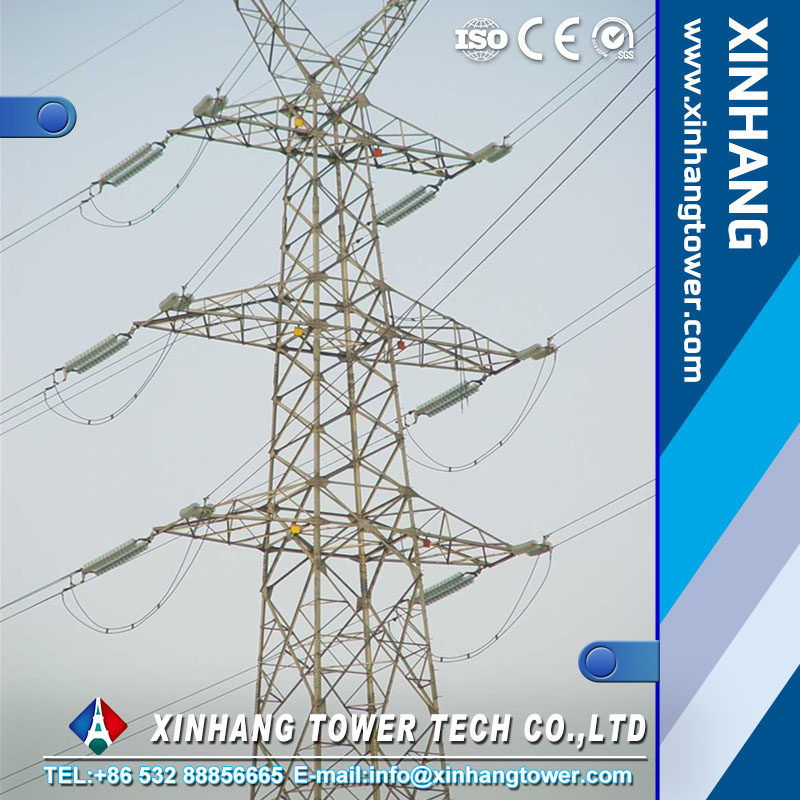 1000KV Hot dipped galvanized electrical pylons
