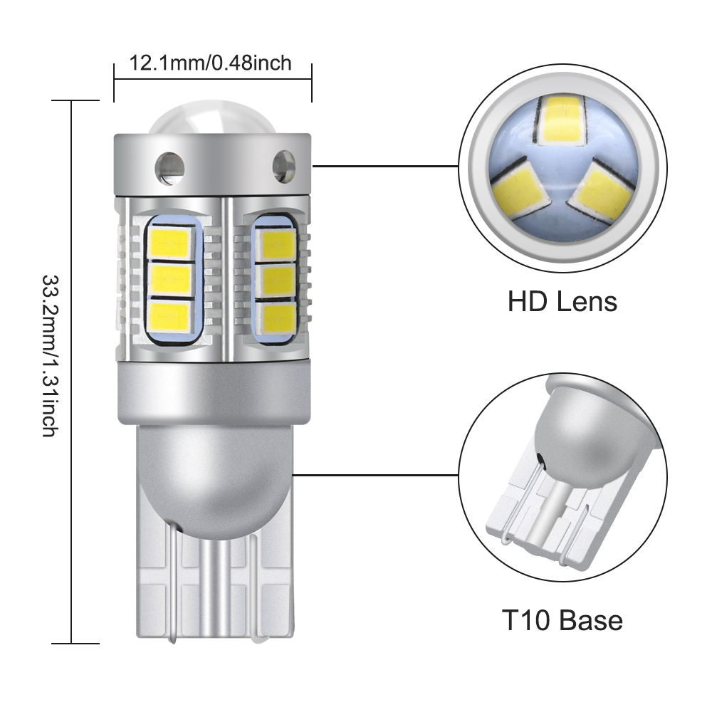 Durable T10 18Smd 3020 12V 10W Auto Bulb