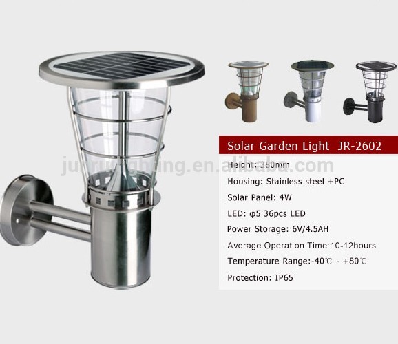 newest popular led solar pillar lamps, pillar solar lamps (JR-2602)