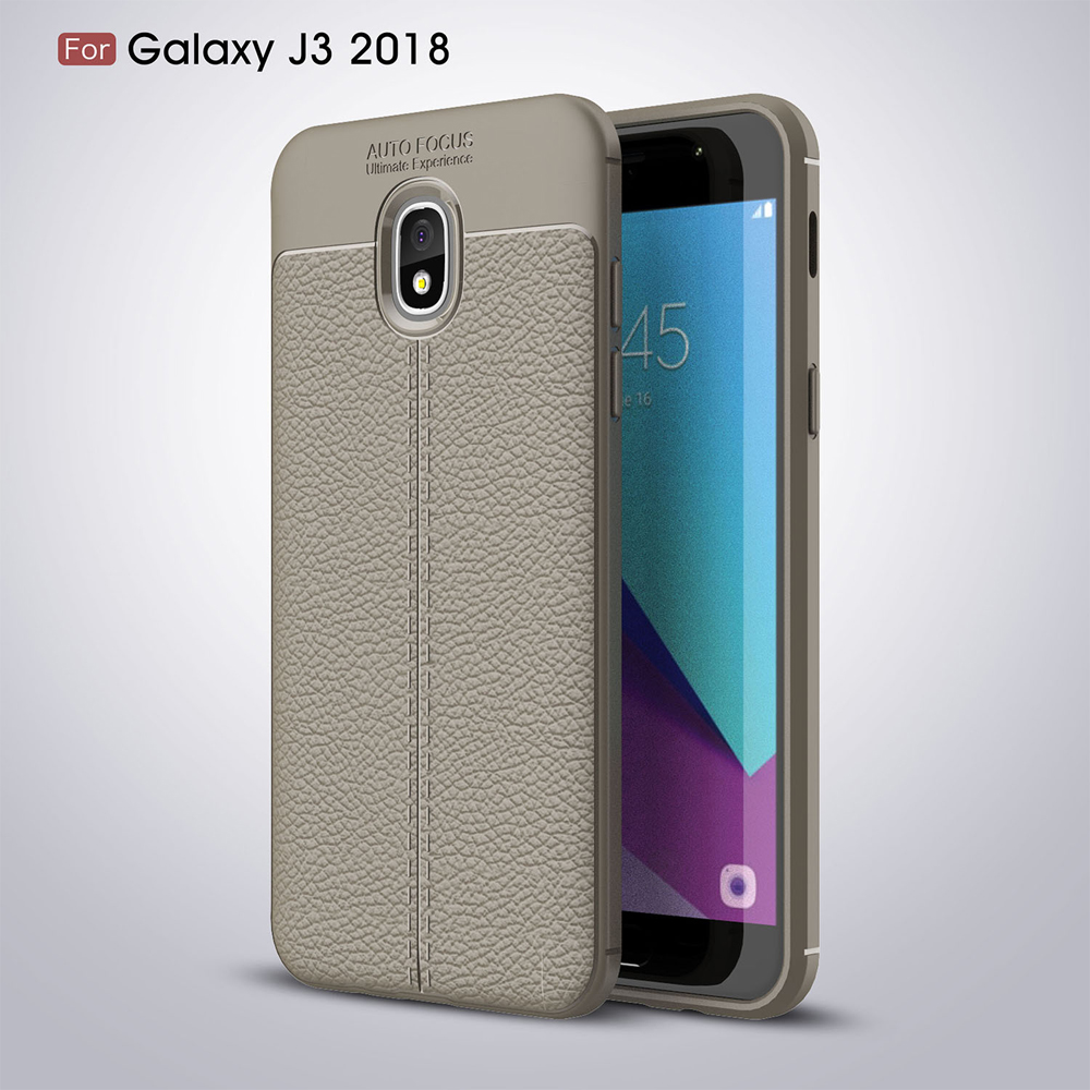 Hot Sell Litchi pattern Soft Tpu case for Samsung galaxy J3 2018 Cover