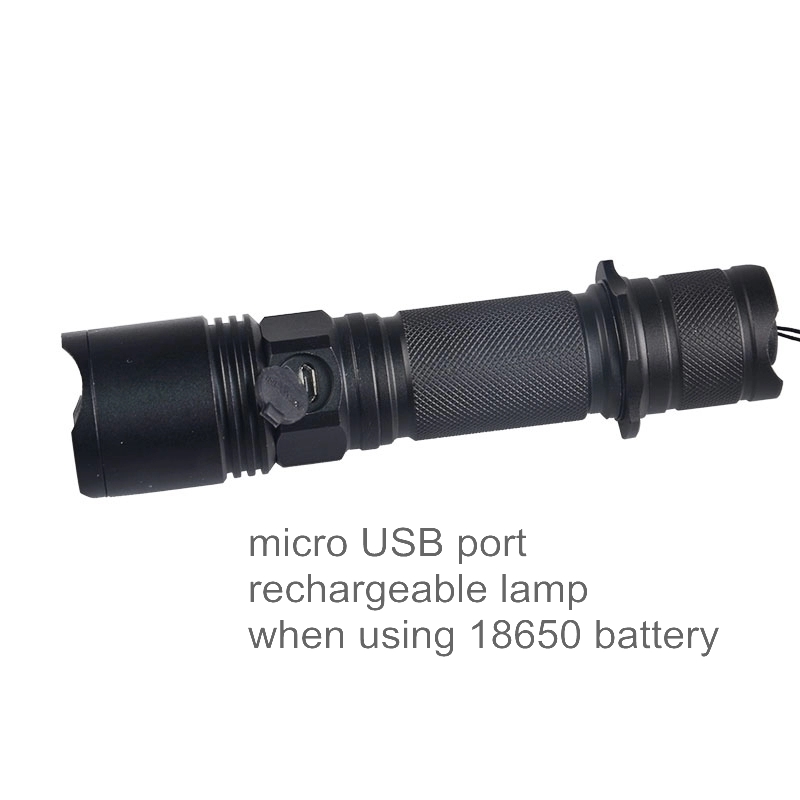 Upgraded USB Tactical LED Flashlight Rechargeable Waterproof G700 Military Grader Tactical Torch Zoom Flashlight with Clip