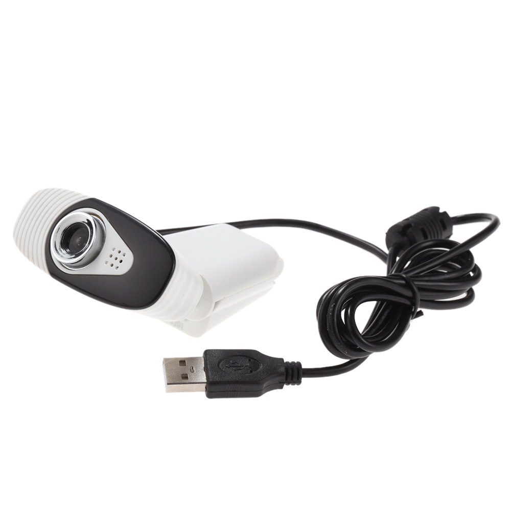 USB 2.0 Webcam Clip-on Camera HD 720P Camera with Built-in Sound Absorption Microphone Stand for Computer/PC/Laptop