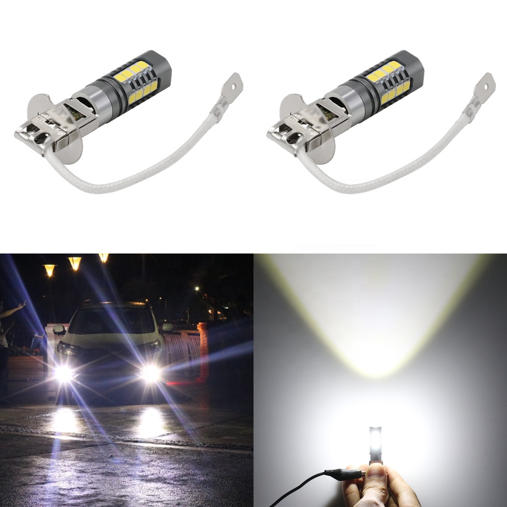 Universal Motorcycle Lighting System Yellow Lights H3 12Smd 2835 2Smd 3030 Rear Round Smd Fog Lamp