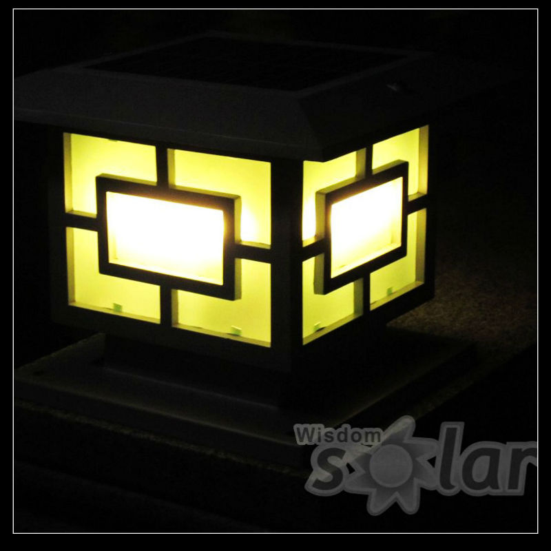 New Hot CE outdoor solar led courtyard light; solar yard pillar light; garden lighting stone pillar lamp