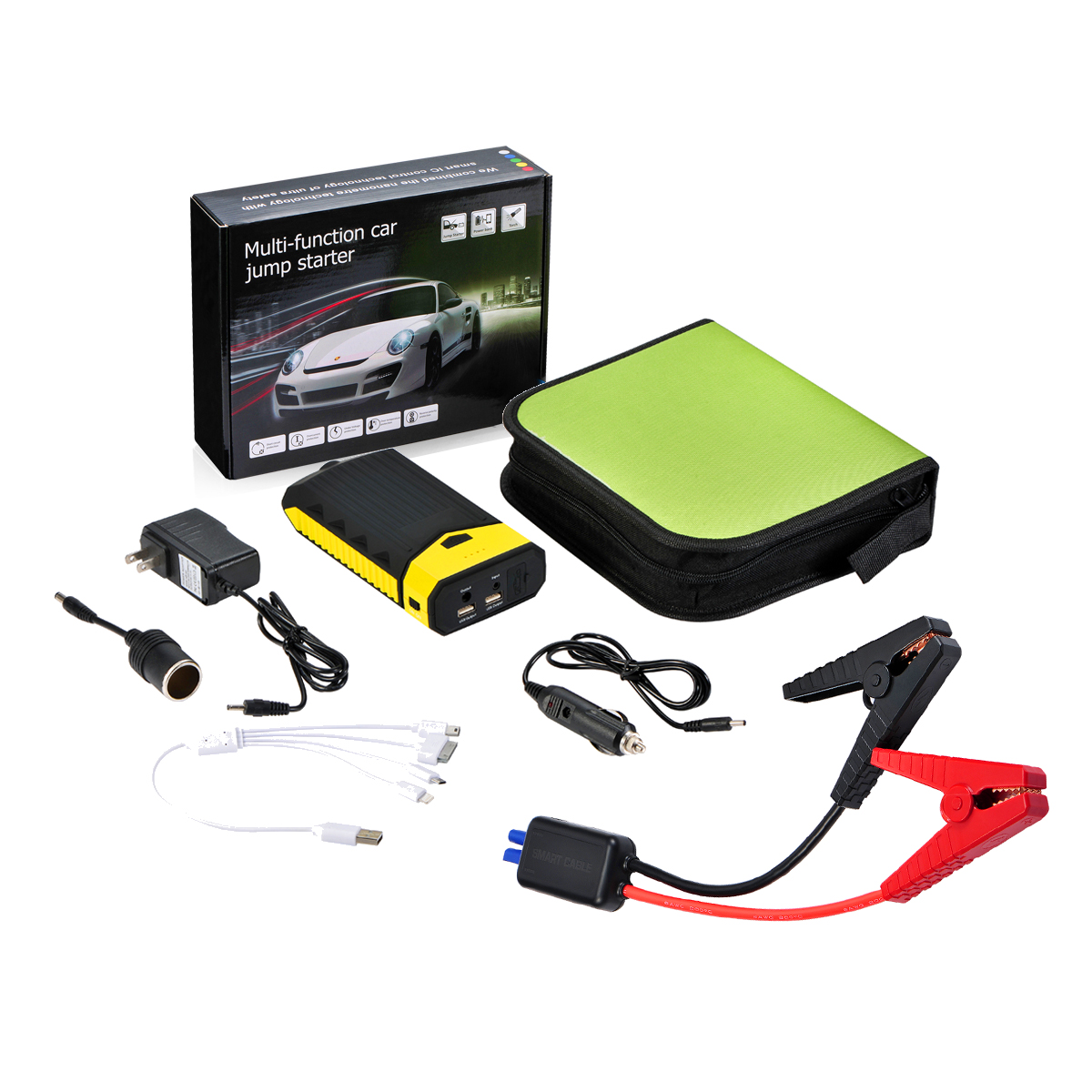 Car Jump Starter Power Bank 12V Multi-Functioncar Battery Booster