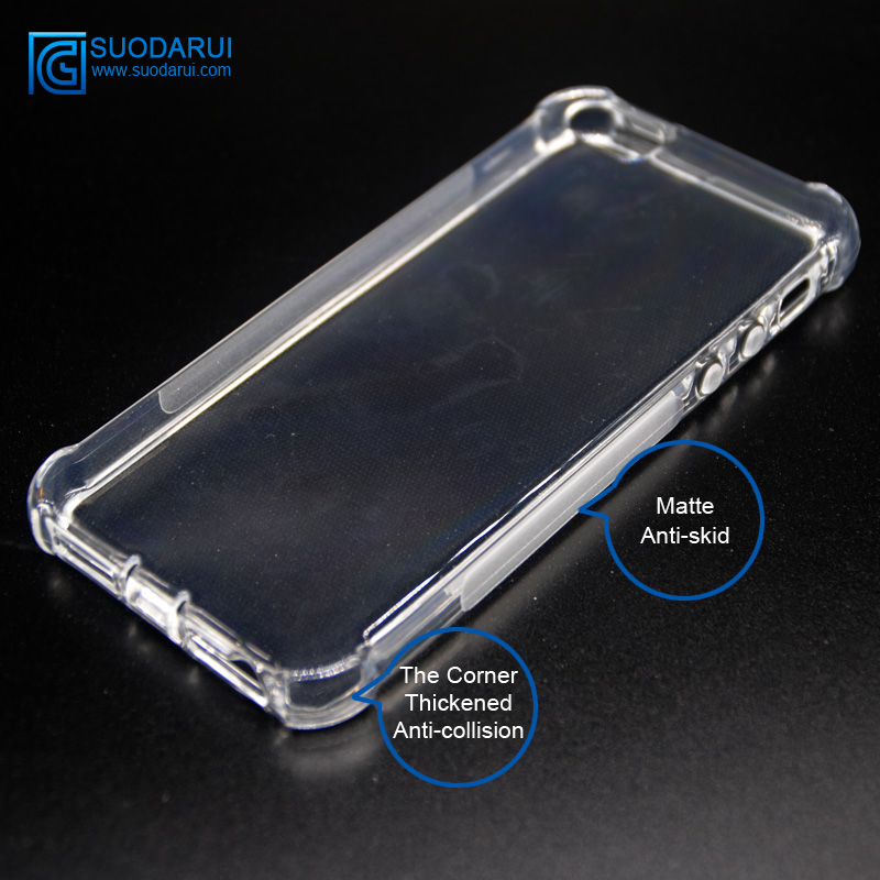 New arrival Matte Anti-skidding clear tpu case for iphone 5se flexible tpu soft gel cover case