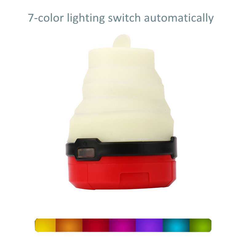 AAA Batteries Silicone Telescopic Portable Led Camping Lantern Light for outdoor