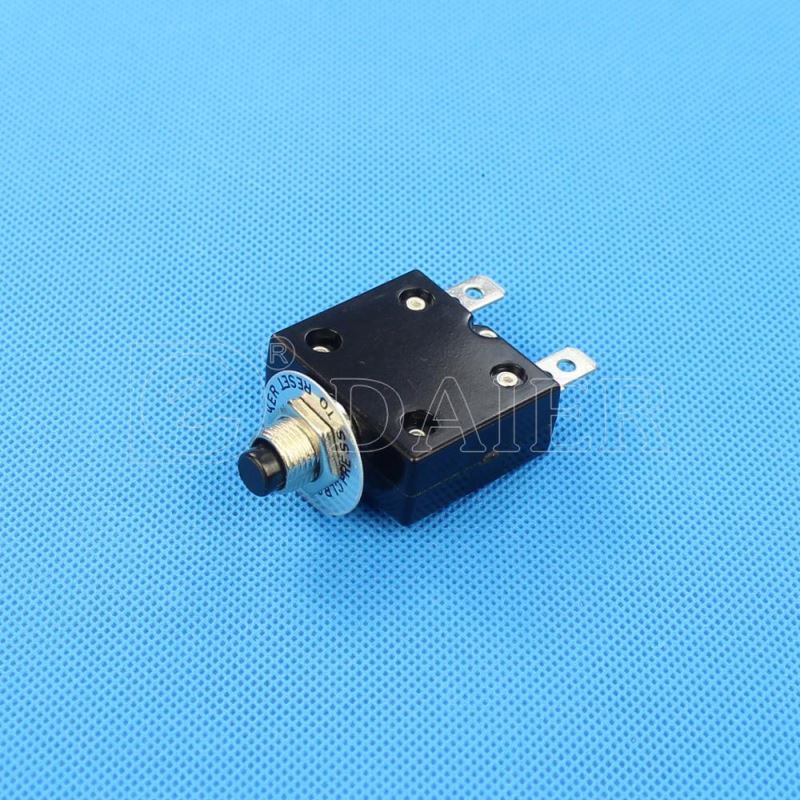 Black Push Button Type Manual Reset Bakelite 15 Amp Circuit Breaker