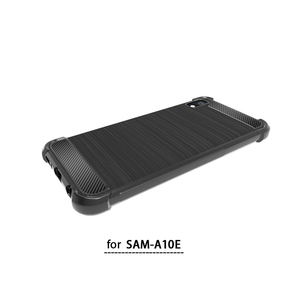 Carbon Fiber Cover soft Tpu Brushed case For Samsung galaxy A10E