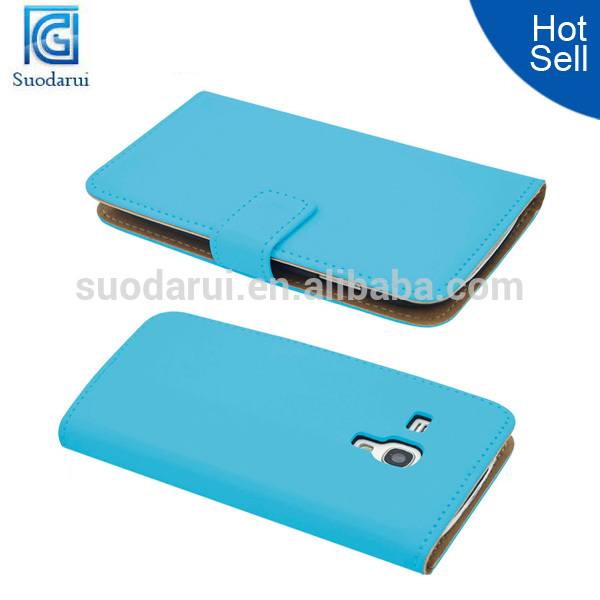 Hot Sale Slim Wallet Leather case for Samsung Galaxy S3 Mini i8190 cover