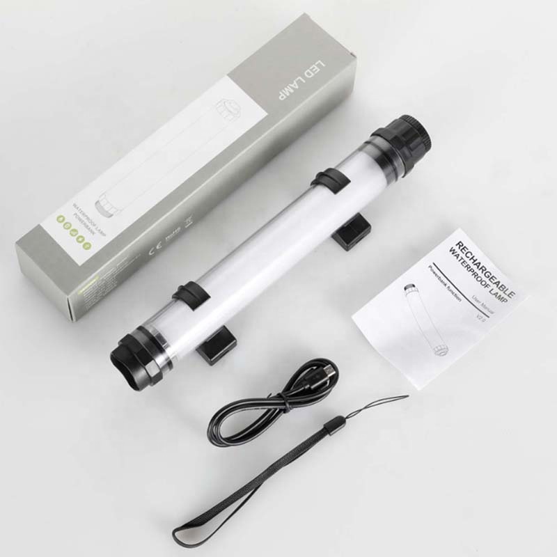 FF1 IR Waterproof IP68 USB Rechargeable Camping Lamp Yellow Green White Color IP68 Powerbank Torch Flash LED Camping Lights