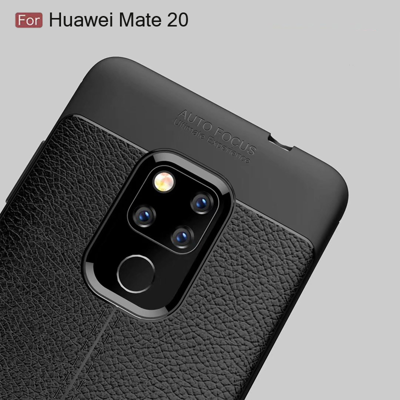 New Design Carbon Fiber Lichee Pattern For Huawei Mate 20 Soft TPU Case