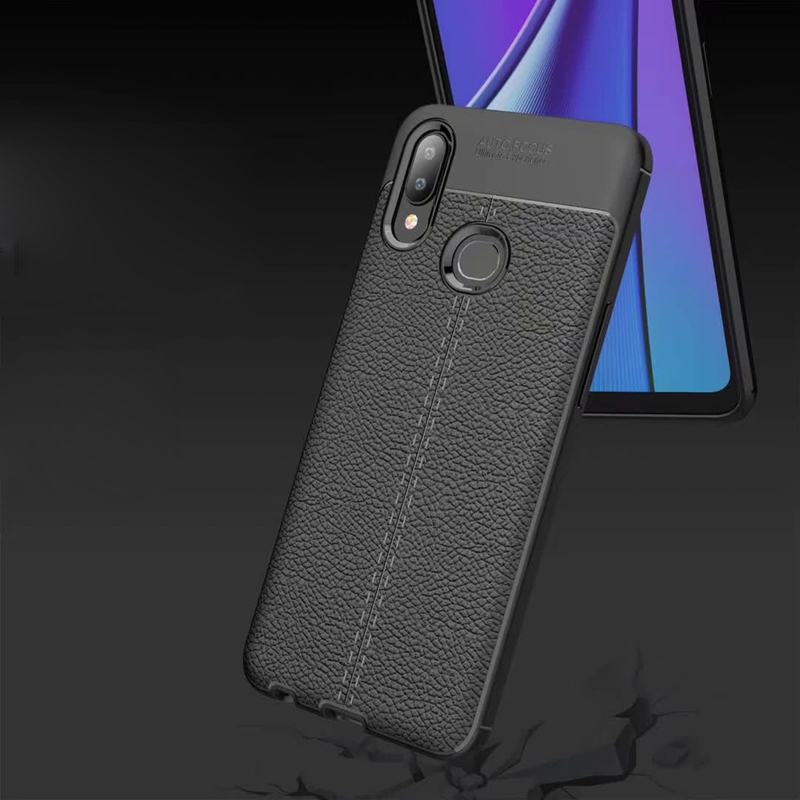 Carbon Fiber Lichee Pattern tpu For Samsung galaxy A10S Soft TPU Case