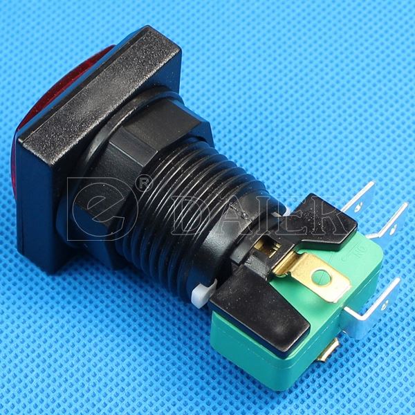 Electric Illuminated Square Game Push Button Switch