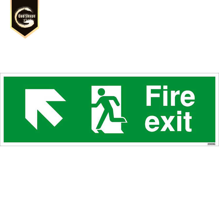 Customised Emergency green running man exit sign LED  escape acrylic sign wall mounted